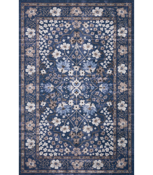 Alfombra Palais 02 Navy Rifle Paper Co × Loloi (153x229)